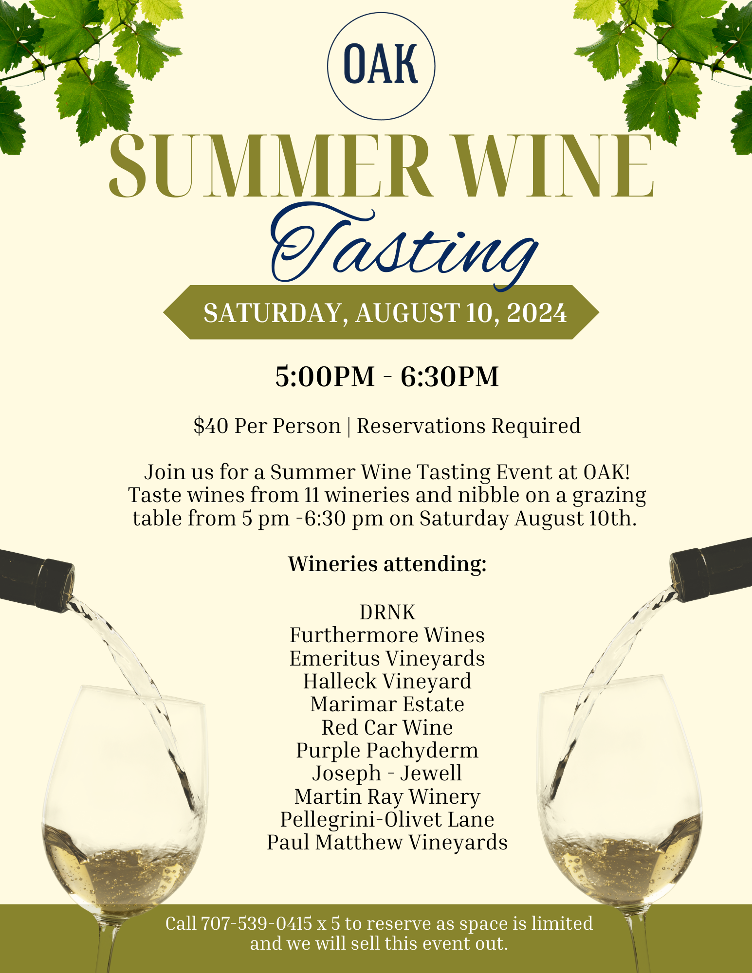 Summer Wine Tasting VOM Flyer